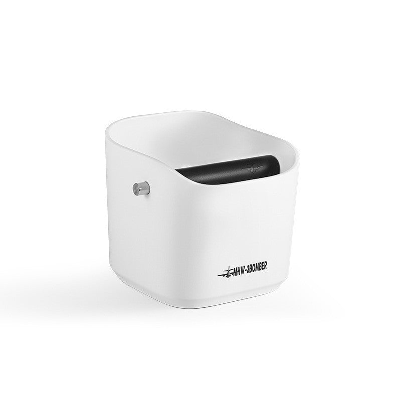 Large white espresso knock box