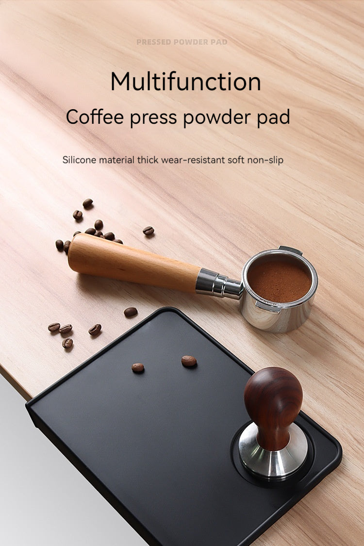 Non-slip espresso tamping surface
